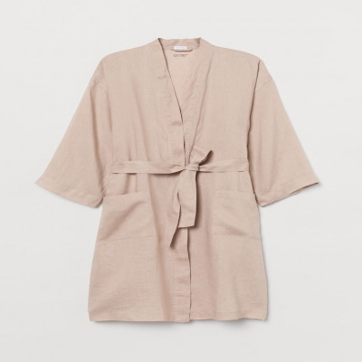 Washed Linen Bathrobe