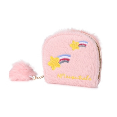Nfi Essentilas Fashion Soft Fur Semicircle Clutch Wallet
