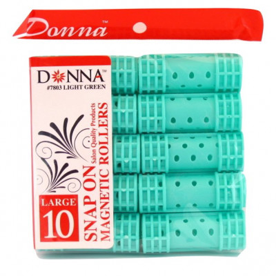 Donna Salon Quality Snap on Plastic Magnetic Hair Rollers