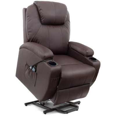 Faux Leather Heated Massage Chair