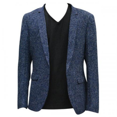 Blue Dotted Coat For Men