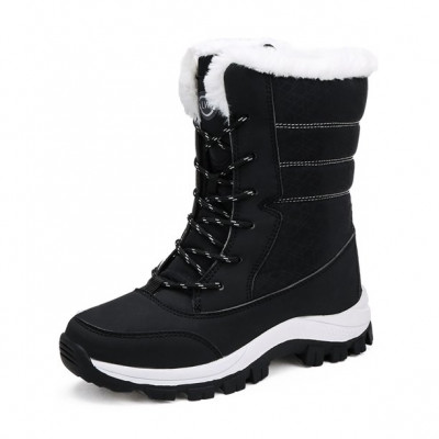 Women Waterproof Comfortable Mid-Calf Fur Winter Warm Outdoor Snow Boots