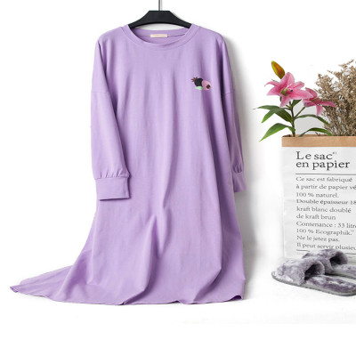 Fruit Cartoon Printed Leisure Overhead Cotton Nightgown