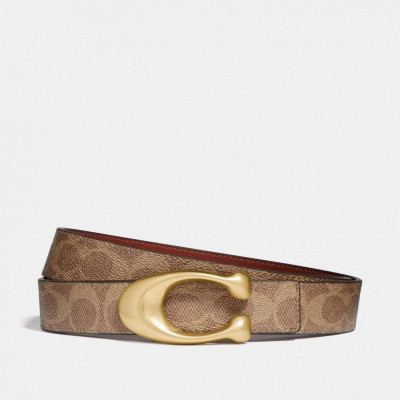 Womens Sculpted Signature Reversible Belt In Signature Canvas